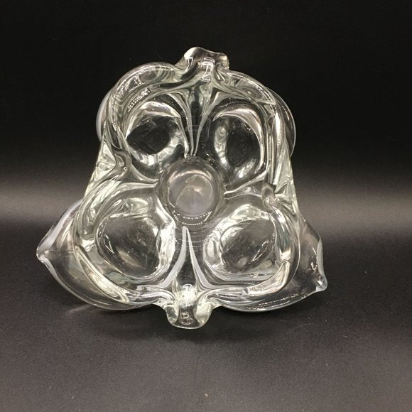 Italian Murano Glass Floriform Grey Bowl Ashtray Art Glass Bowl Mid Century Mode - Picture 5 of 5